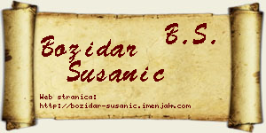 Božidar Susanić vizit kartica